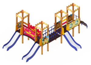 ДИК 02-1504 Детский игровой комплекс «Королевство» H=900