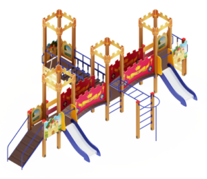 ДИК 02-1505 Детский игровой комплекс «Королевство» H=750